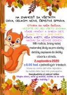 Pozvánka na otvorenie nového školského roka 2020/2021